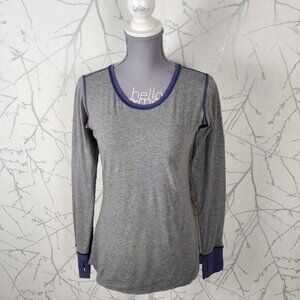 Lululemon Gray & Cadet Blue Pima Cotton Reversible Round Neck Top